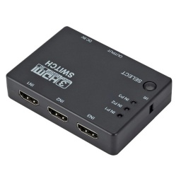 Switcher HDMI 4K 3 in a 1 out HDMI con control remoto