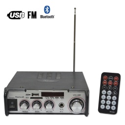 Amplificador de Audio C/Lector USB y SD + FM Bluetooth GCM-009