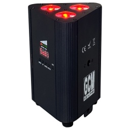 Tacho Par led de estructuras Con bateria 3 LED x 4W RGBW GCM DJ Line LPB-0310