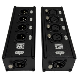 Medusa de 4 canales DMX o Audio para cable RJ45 GCM-RX4 Pro Line