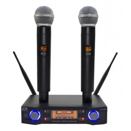 Microfono inalambrico doble de mano GT-2201H2 UHF GCM Pro