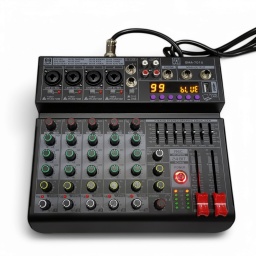 Mixer Consola 6 canales USB Bluetooth Efectos GMA-701MK2 GCM DJ Line