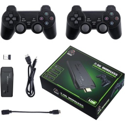 Consola de juegos retro inalmbrica con 2 joysticks y ms de 2.000 juegos