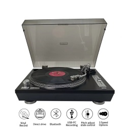BANDEJA VINILO PROFESIONAL USB  BT DIRECT DRIVE GCM-BV-PRO