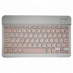 Teclado Bluetooth recargable teclas color rosa