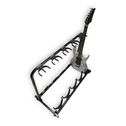 Soporte exhibidor para 5 guitarras fabricado en metal con ruedas SOP-5-G
