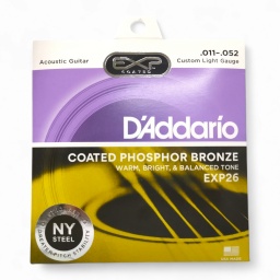 Juego de Cuerdas Encordado Daddario EXP26 de bronce fosforado revestidas para guitarra acstica