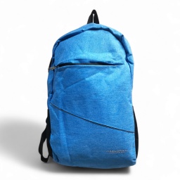 Mochila color azul para Notebook con cable cargador celular en tela resistente