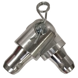 Spigot flexible 180 en aleacin de aluminio 6082-T66061-T6 para Cercha  Truss de aluminio SPIGOT-FLEX