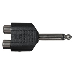 Conector / Adaptador 2 RCA hembra a 1 PLUG 1/4 Mono macho