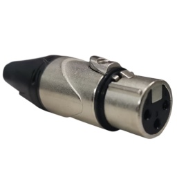 Conector Canon Hembra Cromado 100% Metal GCM PRO XLR-H2
