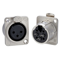 Conector XLR Canon Hembra Chasis Neutrik Original NC3FDL1