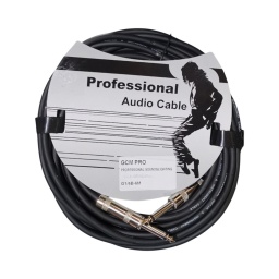 Cable Plug 1/4 a Plug 1/4 MONO Negro 6 metros Gcm Pro