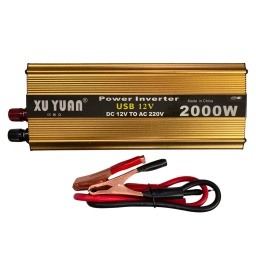 Elevador Inversor Transformador de voltaje para auto 12v a 220v 2000w
