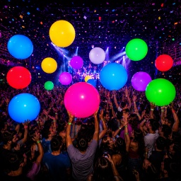 Pelota Inflable de 80 cm led con control ideal para playas y eventos
