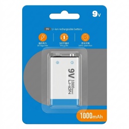Bateria Pila 9V recargable de litio 1000ma Calidad A