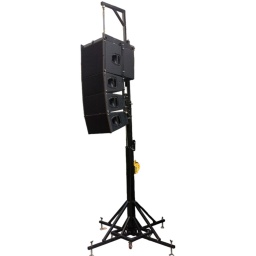 PIE CON MALACATE PARA LINE ARRAY SOPORTE 6MTS REFORZADO 180KG GCM PRO LINE