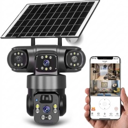 C�mara de Seguridad V380 Pro PTZ Solar Triple Lente con Visi�n Nocturna