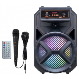 Parlante portatil FM USB Bluetooth microfono led gd3-08