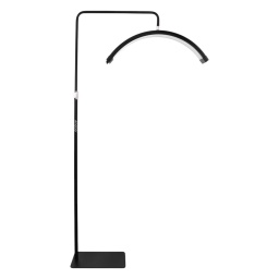 L�mpara LED Media Luna Profesional 36W con Tr�pode Negro y Soporte para Celular - HD-M6X-BLACK
