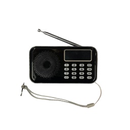 Radio AMFM digital con bateria recargable luz display LCD USB L-619AM