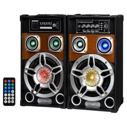 Kit Bafles Multimedia 2x8 USB SD FM Btooth + Ctrl Remoto G-801A-DT