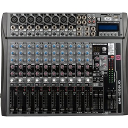 Consola de sonido profesional de 12 canales de mezcla con efectos digitales integrados GM-1206UD