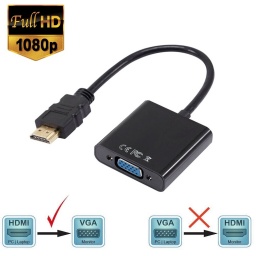 Cable Adaptador Conversor de HDMI a VGA Full HD