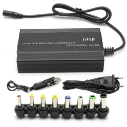 Cargador transformador universal para Notebook Laptop 220v y para auto 12v 100w