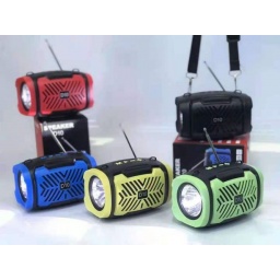 PARLANTE PORTATIL FM USB BLUETOOTH  CON LINTERNA LED D10