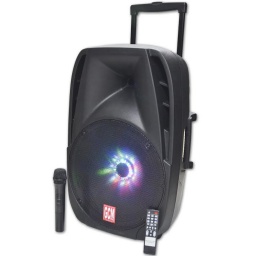 Caja Bafle Activo 15" G16K 6000W PMPO USB BT Bateria LED FM