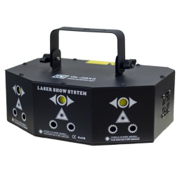 Efecto Laser 6 Bocas + Flash LED DMX GL-09X3 GCM DJ Line