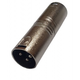 Cupla Inversor adaptador conector Metalico Canon XLR Macho a Macho GCM Pro