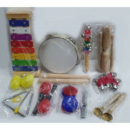 Kit set de percusion infantil de 20 piezas con funda