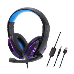 Auricular Gamer 2 plug 3.5mm con LED PC