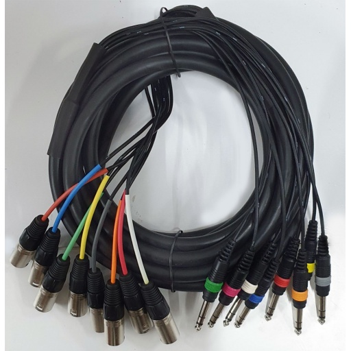 Snake Medusa / Cable / Conexion 8 Canon "M" a 8 Plug Estereo 3 Metros
