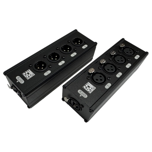 Medusa de 4 canales DMX o Audio para cable RJ45 GCM-RX4 Pro Line