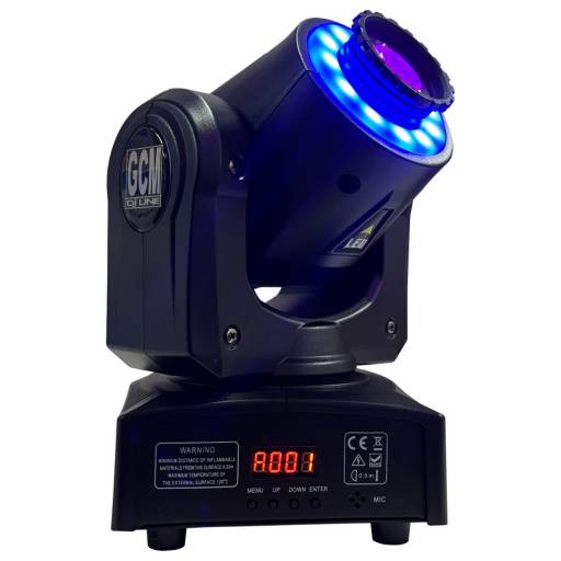 Mini Cabeza Movil Spot LED LS-30 8 Colores Gobos + Blanco GCMpro 30W