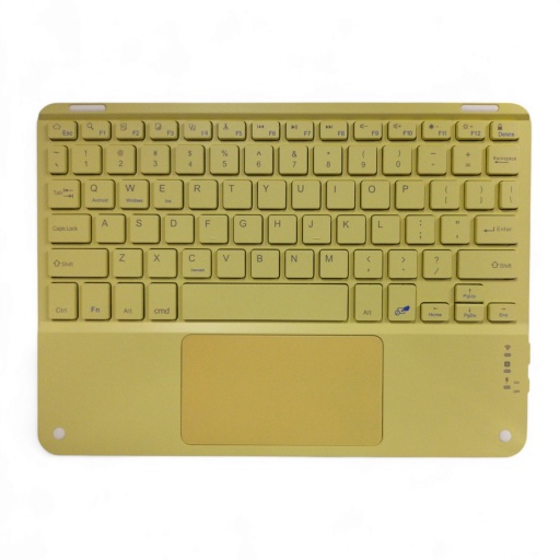 Teclado + TouchPad Bluetooth color amarillo