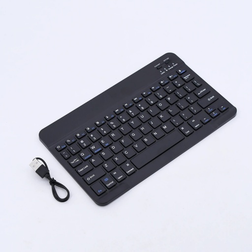 Teclado Bluetooth recargable color negro