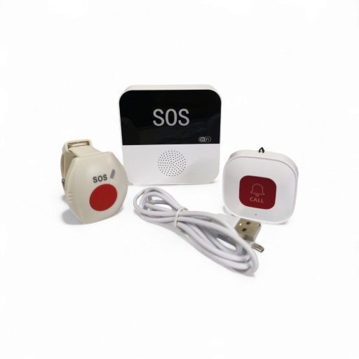 Sistema de alarma con botn de llamada y localizador inteligente WiFi para personas mayores