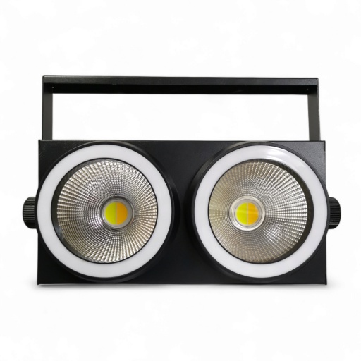Blinder Cegador Mini Bruts Led 2x100W COB LED WW CW con Aro Led RGB GBX2 GCM PRO LINE