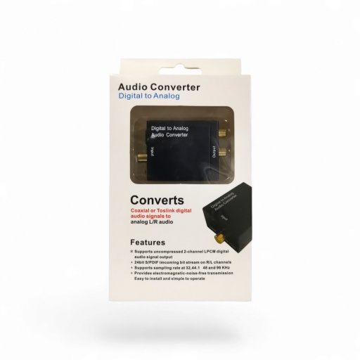 Convertidor de audio Digital a Analgico - Fibra ptica a L/R audio