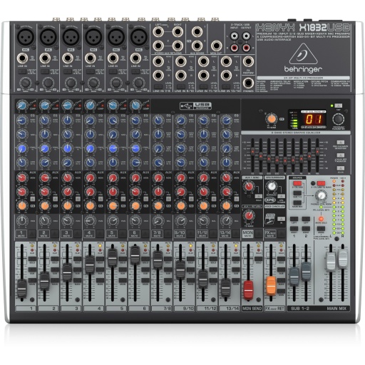Consola Behringer 6 canales XLR + 4 TS o TRS -  X1832USB
