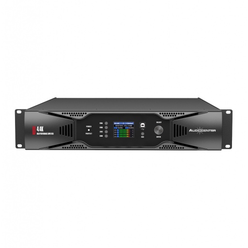 Audiocenter D4.4K - Amplificador de potencia digital de cuatro canales 4x1200W con DSP incorporado