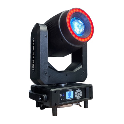 Cabeza Movil Hibrida 10R Beam 280w Spot Wash con Aro Led GCM BSW-280MKII