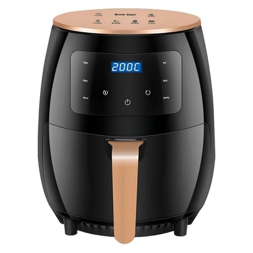 Freidora Sin Aceite SILVER CREST con Tecnolog�a Alemana, 2400W, Gran Capacidad de 6 LITROS y Panel Digital T�ctil