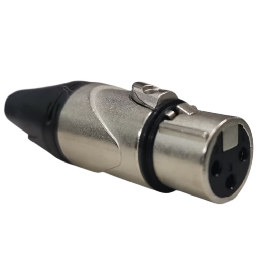 Conector Canon Hembra Cromado 100% Metal GCM PRO XLR-H2