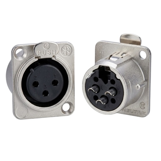 Conector XLR Canon Hembra Chasis Neutrik Original NC3FDL1