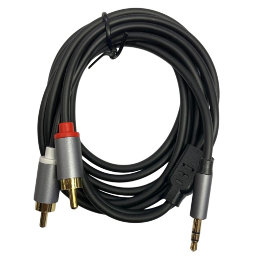 Cable de audio auxiliar est�reo 3.5 mm TRS a 2 RCA macho